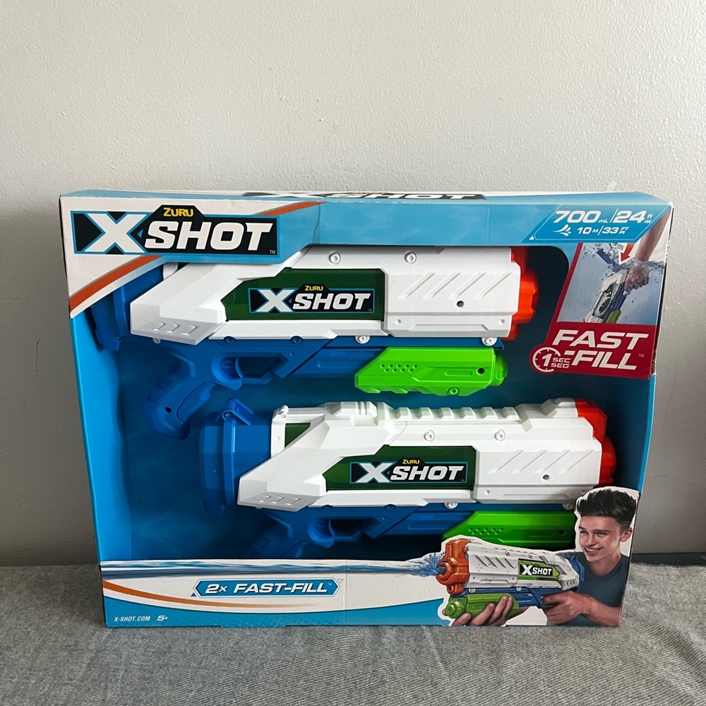 X-Shot Fast-Fill Water Blaster - Blue, White, Green
